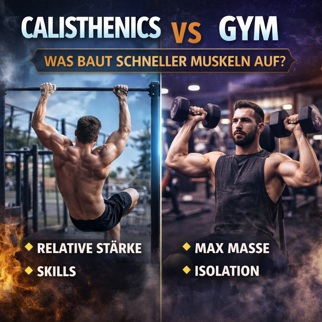 Calisthenics vs Gym – Muskelaufbau, Kraft & Ästhetik im Vergleich
