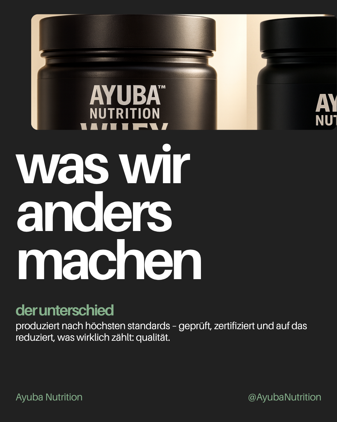 Was Ayuba Nutrition von den meisten Supplement Marken unterscheidet