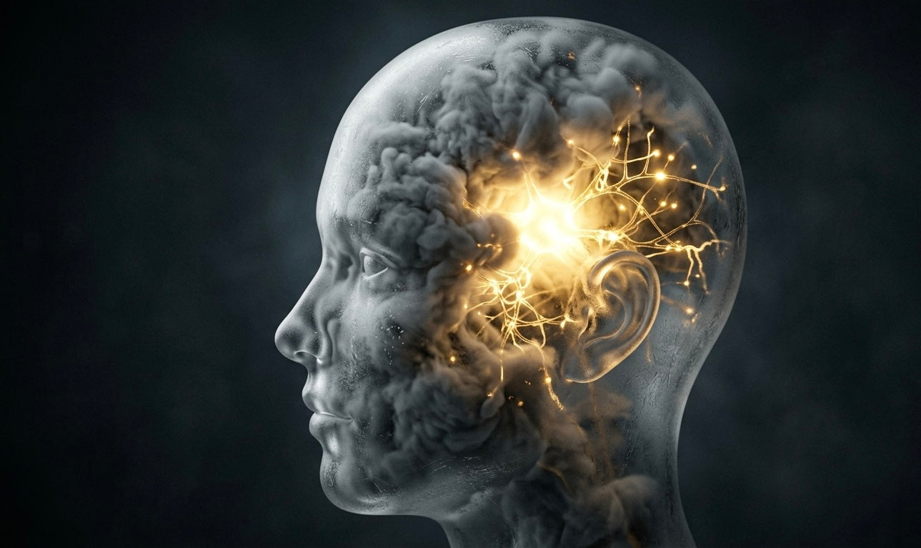 Brain Fog nach Cannabis: Neuronales Netzwerk im präfrontalen Kortex mit KYNA-induzierter Rezeptorblockade — German Longevity Institute Recovery Guide