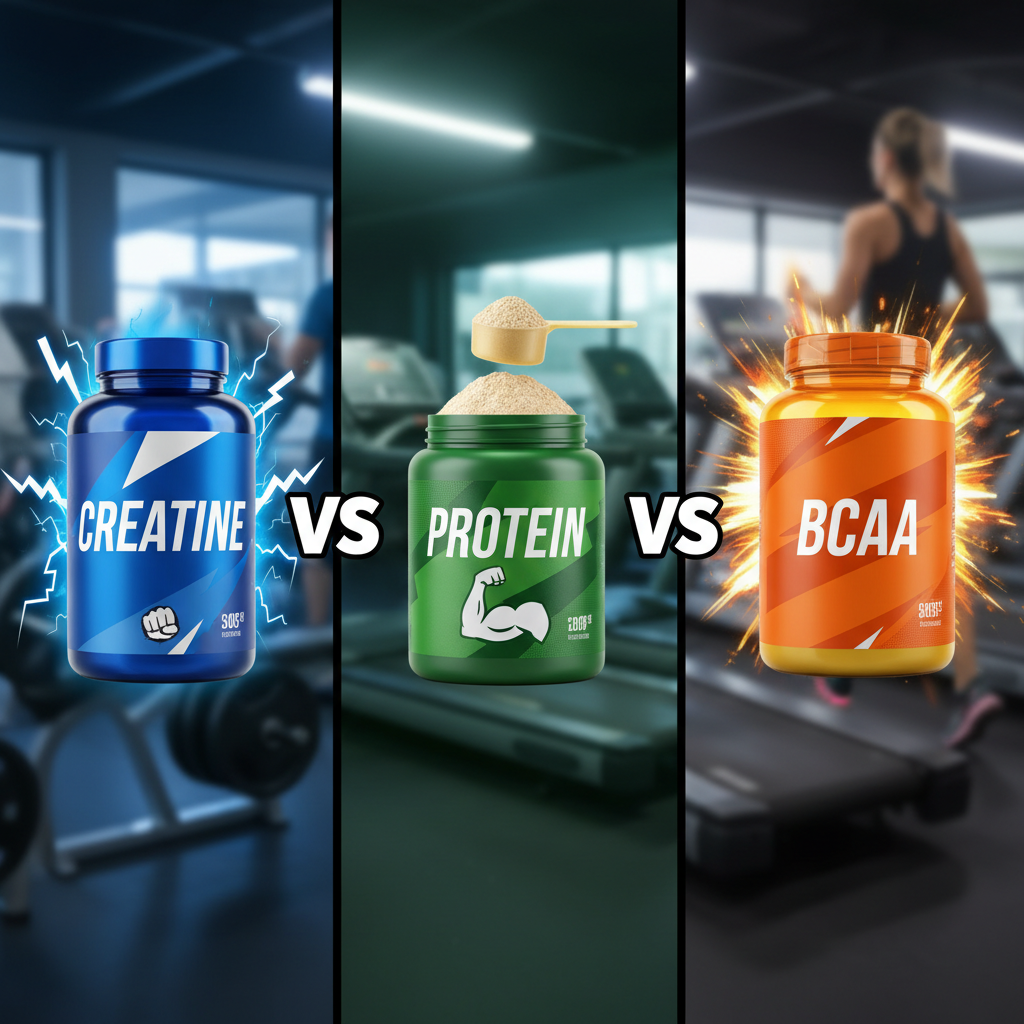 Kreatin vs. Protein vs. BCAA – was bringt wirklich Muskelaufbau?
