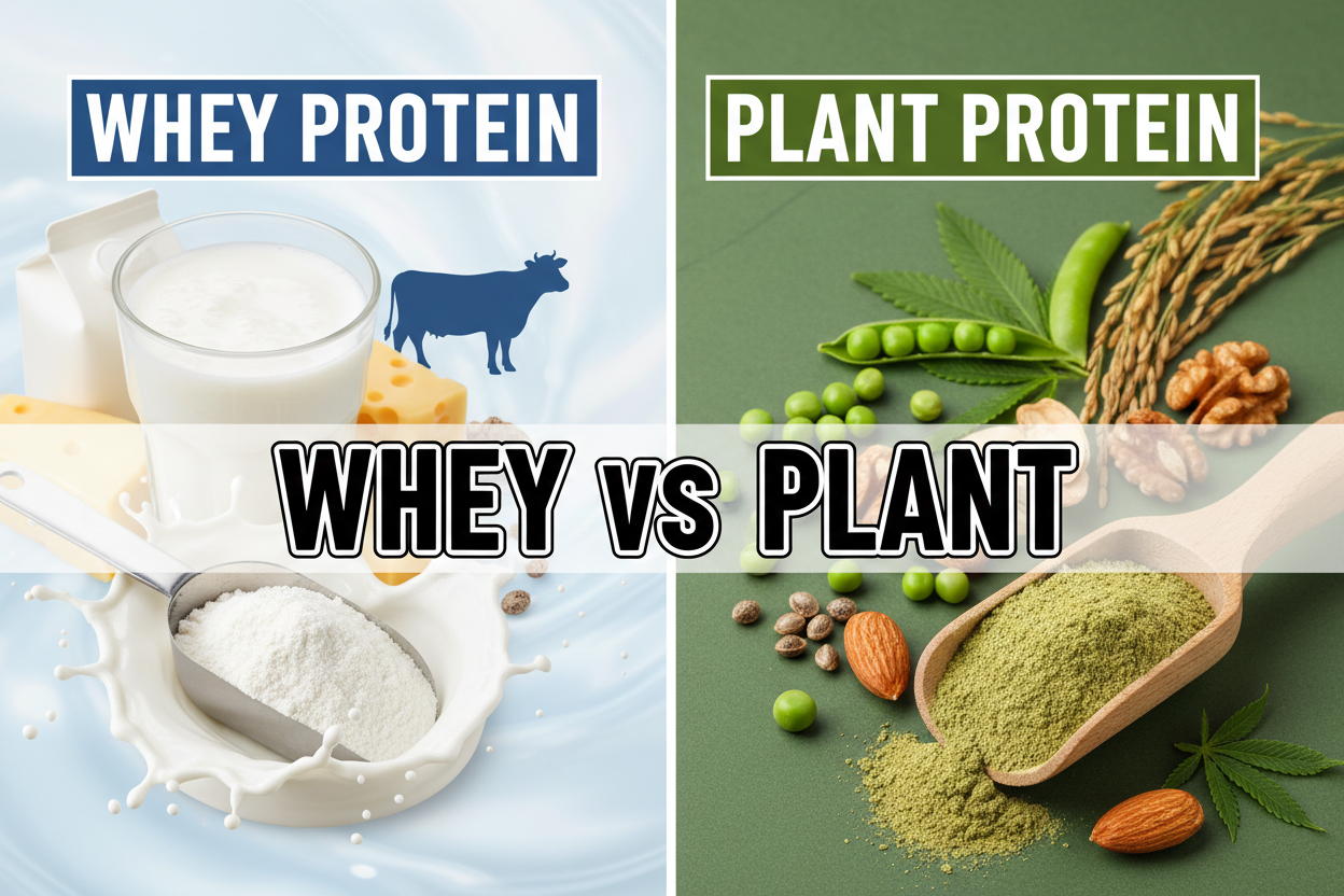 Pflanzliche Proteine vs. Whey Protein: Was ist besser für den Muskelaufbau?